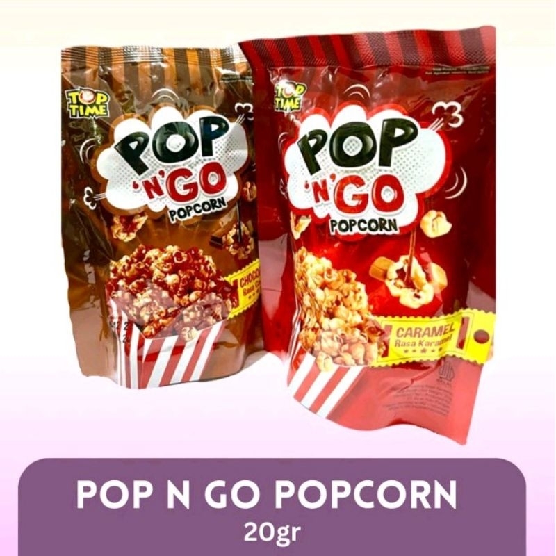 

Pop 'N' Go Popcorn 20 gr Caramel & Chocolate - Cemilan popcorn