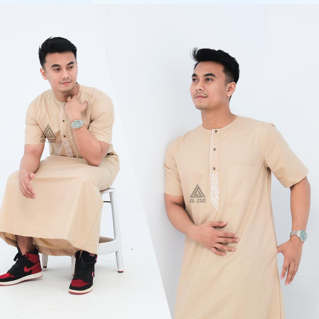 ORIGINAL JUBAH SLIMFIT PRIA GAMIS MUSLIM PRIA JUBBA LENGAN PENDEK JUBAH MUSLIM PRIA JUBAH GAMIS