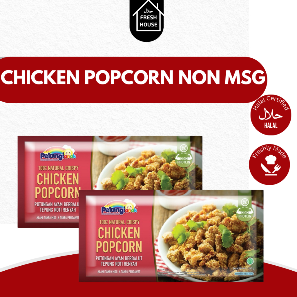 

NUGET AYAM POPCORN/CHICKEN POPCORN PELANGI NON MSG 350GR