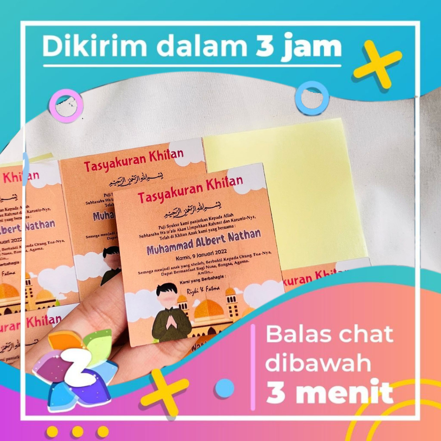 

2-6 STIKER KHITAN / TASYAKURAN ANAK LAKI - LAKI / WALIMATUL KHITAN / SUNAT KOTAK