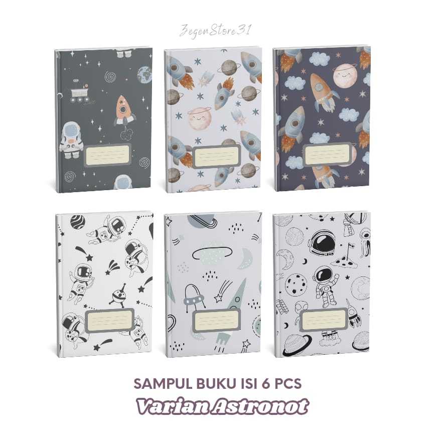 

(Astronot) SAMPUL BUKU COVER BOOK AESTHETIC 6 PCS estetic