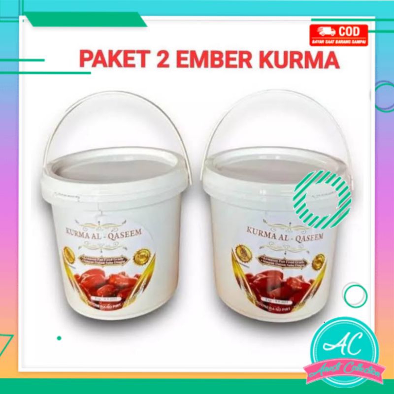 

[Beli 1 dapat 2] 1kg Kurma Ember Al Qaseem Segar Expired 2026