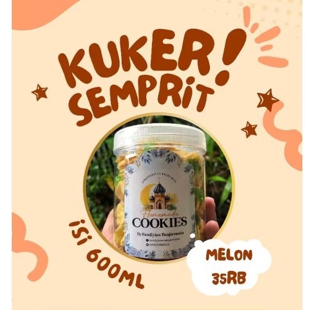 

Kue Kering Semprit Melon 600ml (tabung)