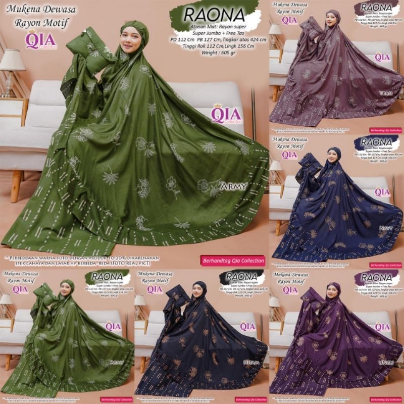 Mukena dewasa rayon motif by Qia Collection