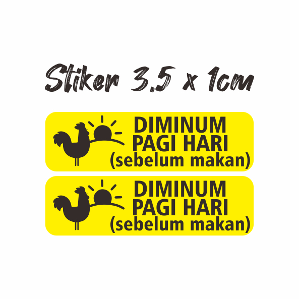 

Stiker Label Obat Stiker Label Pengingat Diminum Pagi Hari Ukuran Stiker 3,5 x 1cm