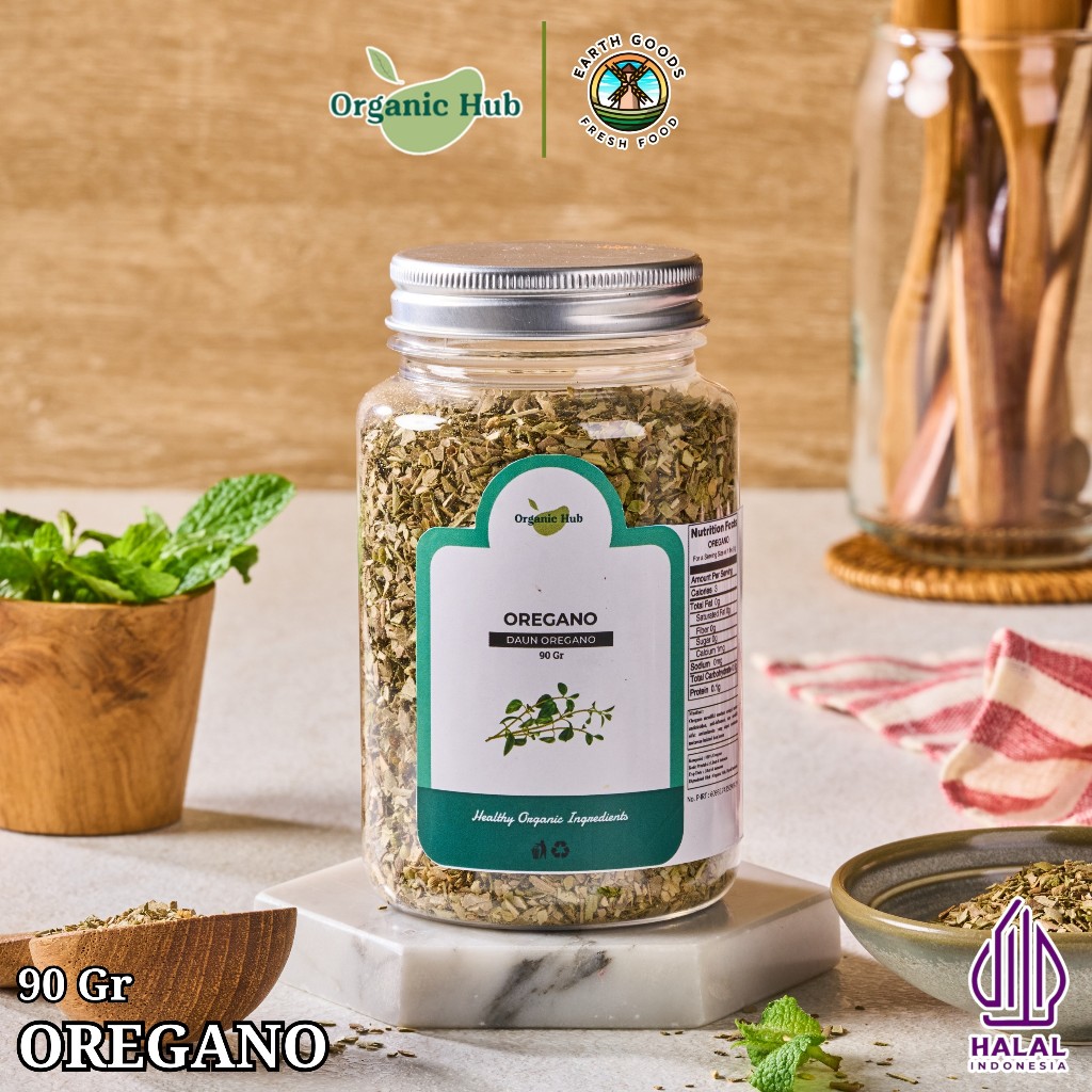 

Organic Hub Oregano Pure Daun Origano Kering Rempah Bumbu Dapur Premium 90 gr