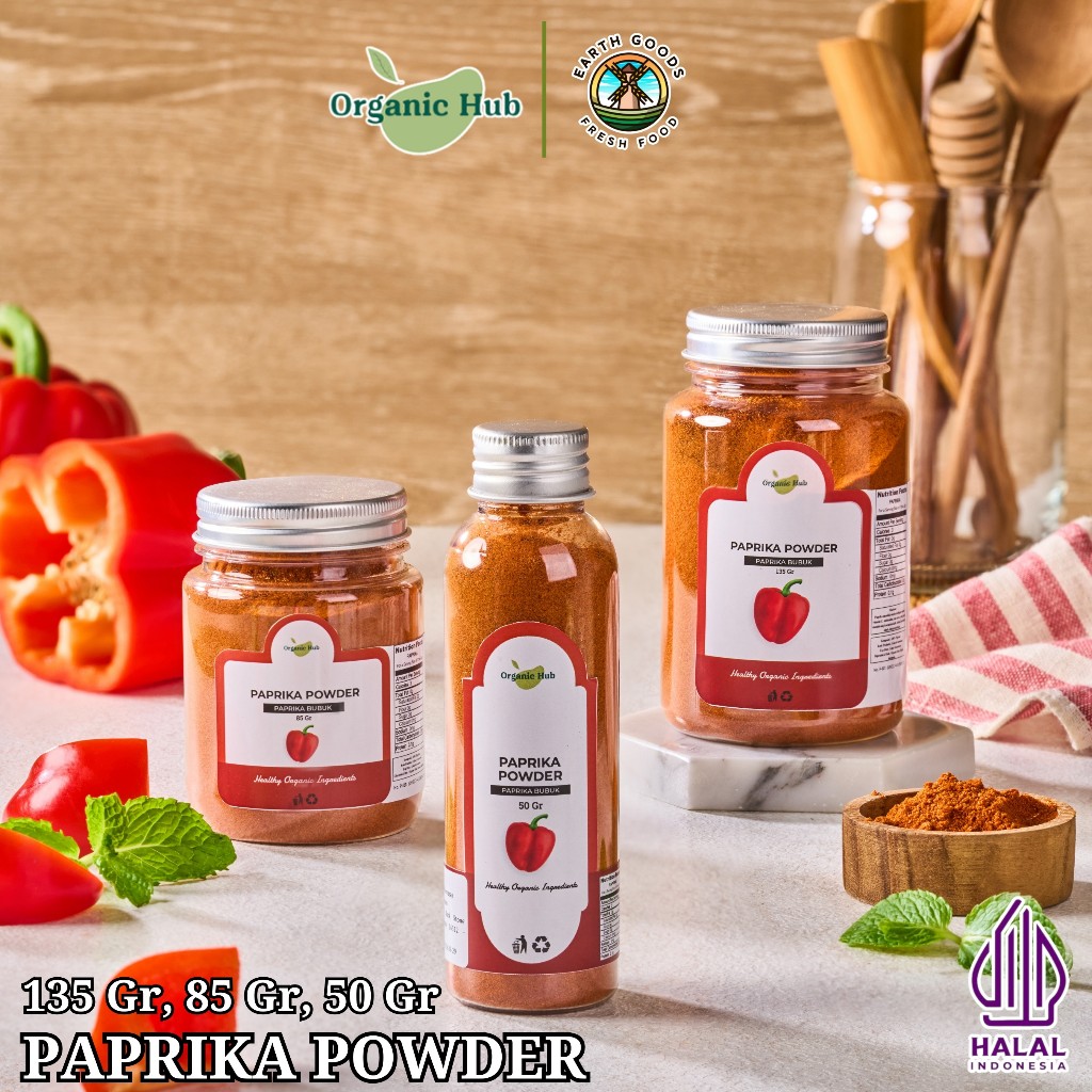 

Organic Hub Paprika Merah Bubuk Red Paprika Powder Bumbu Masak Dapur Rempah Premium Asli