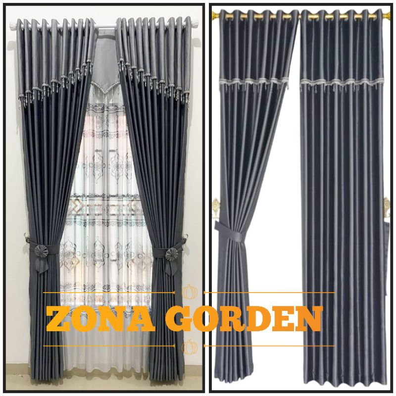 TIRAI GORDEN JENDELA POLOS PONI RUMBAI  KERISTAL PREMIUM TEBAL AESTHETIC PINTU KAMAR TIDUR MINIMALIS