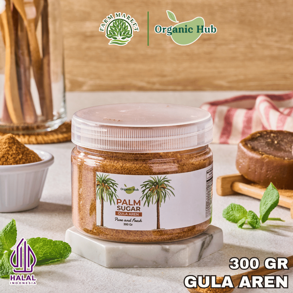 

Organic Hub Gula Aren Asli 100% Palm Sugar Powder Healty Food Original Organik 300gr