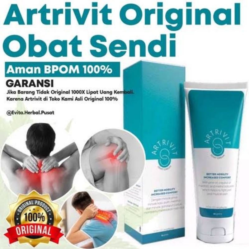Artrivit Cream Atasi Nyeri Sendi Alami Original Asli 100% Obat Krim Atrivit Artivit BPOM