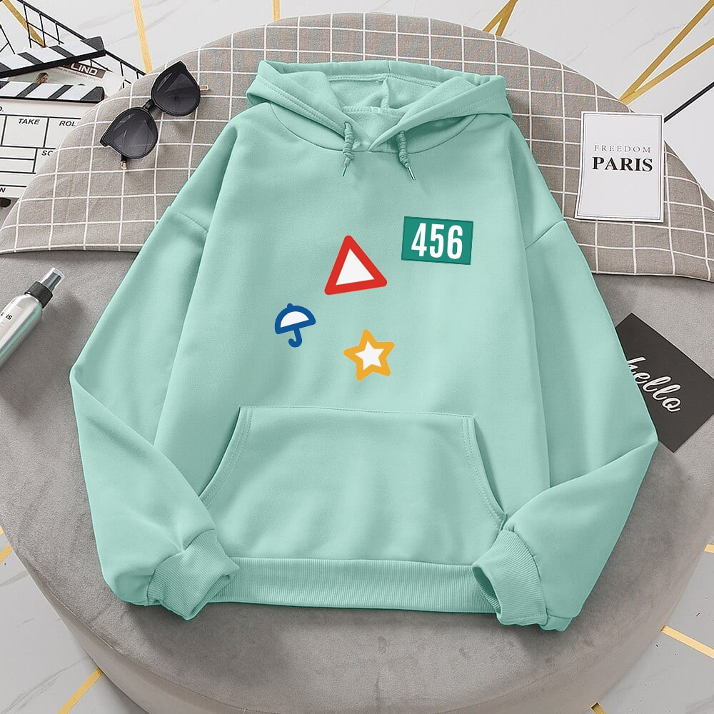 SWEATER HOODIE SQUID GAME ANAK LAKI LAKI PEREMPUAN UMUR 2-12 TAHUN JAKET SQUID GAME ANAK UNISEX