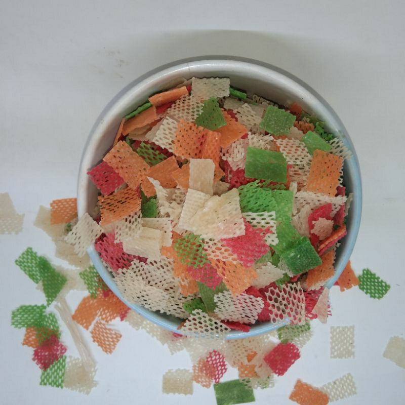 

krupuk seblak taro warna warni atau krupuk taro warna warni I berat 500g I
