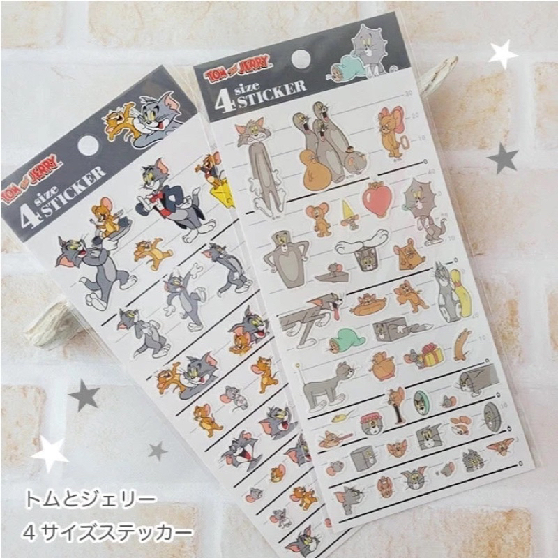 

4 Size Sticker Sheet Tom n' Jerry Comic Cartoon Seal Deco Stiker Journal Limited Edition