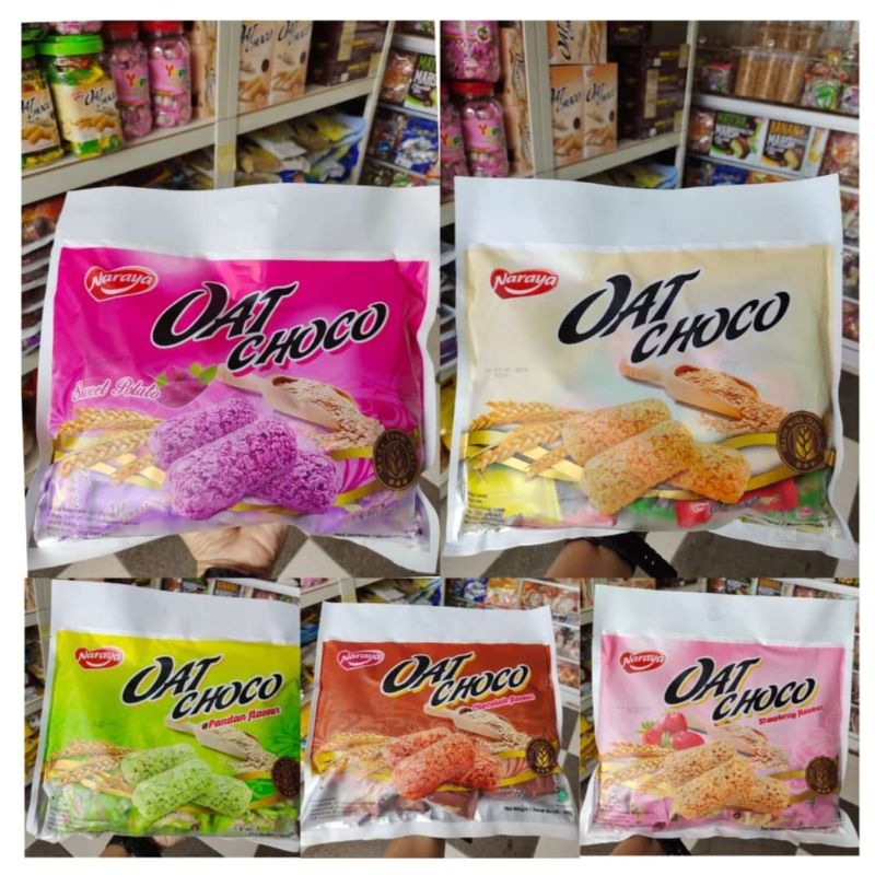 

NARAYA OAT CHOCO STRAWBERRY VANILA PANDAN SWEET POTATO