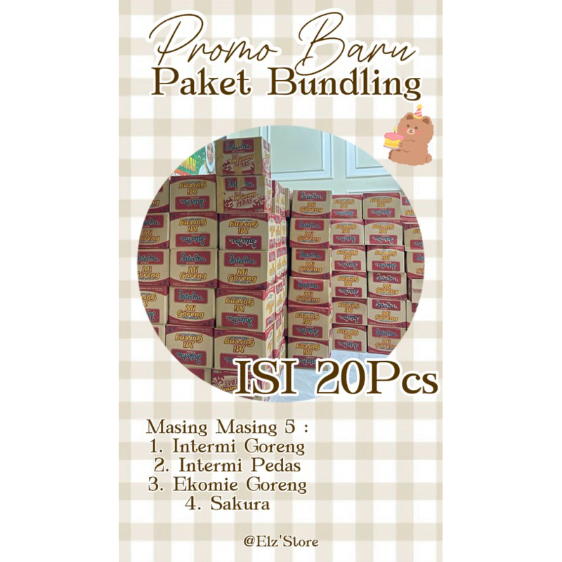 

Paket Mix Intermi Sakura ekomie isi 20Pcs