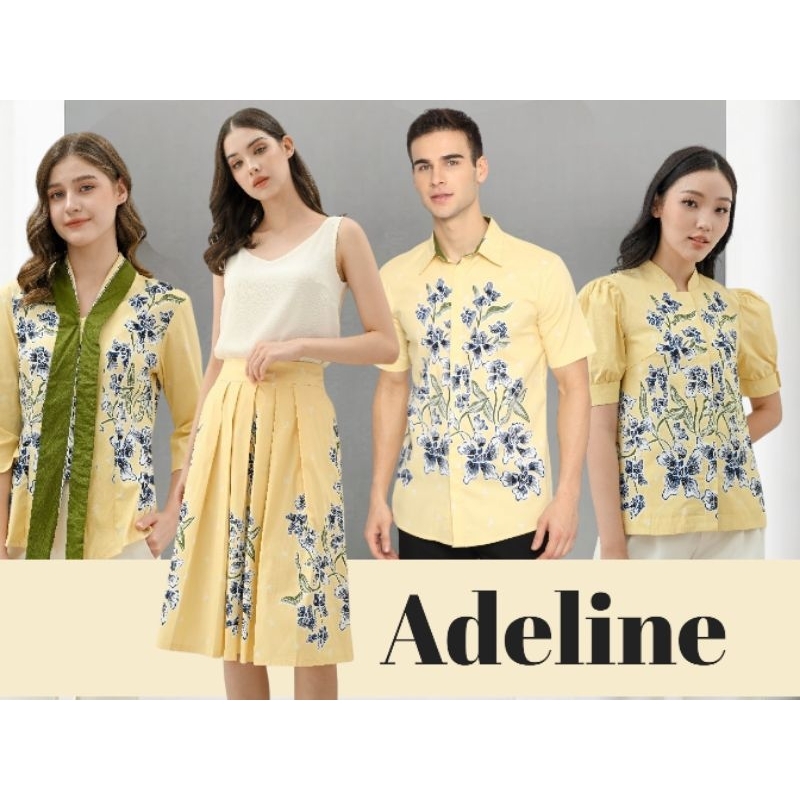 Setelan Couple Batik Kuning/Sarimbit Batik Couple ADELINE