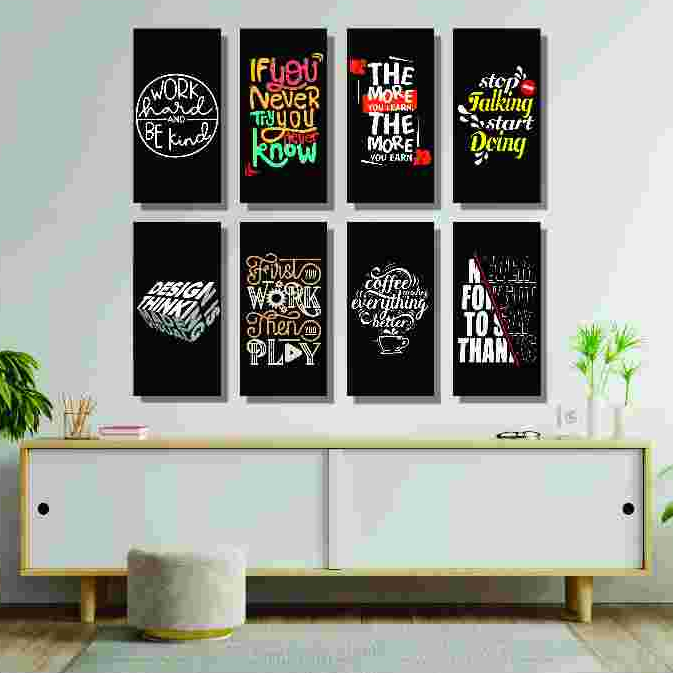 Walldecor Quotes Black Edition | Hiasan Dinding Quotes Motivasi Sukses