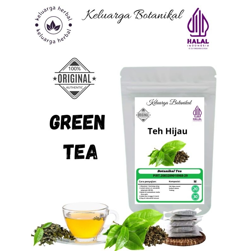 

KELUARGA HERBAL:TEH GREEN TEA LEAF TEA :TEH HIJAU °TEH DAUN HIJAU ISI 30 TEABAG TISANE