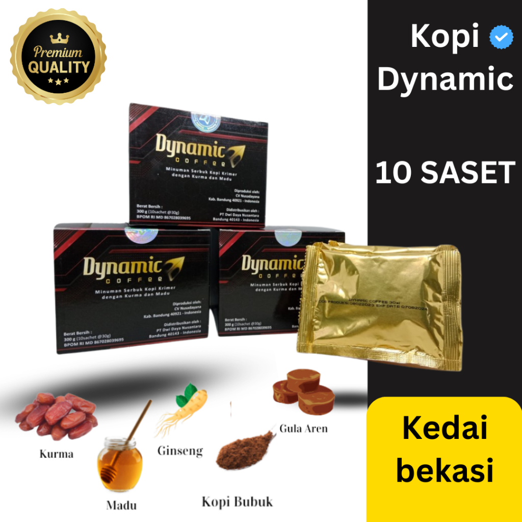 

Kopi Kesehatan - Kopi Dinamik - Kopi Dynamic isi 10 Saset