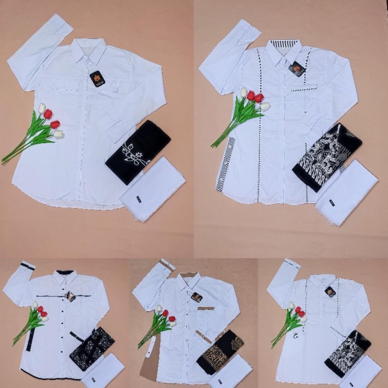 Setelan Santri Putri Warna Putih Terbaru Termurah | Set Santriwati | Set Santri Putri | Setelan Baju