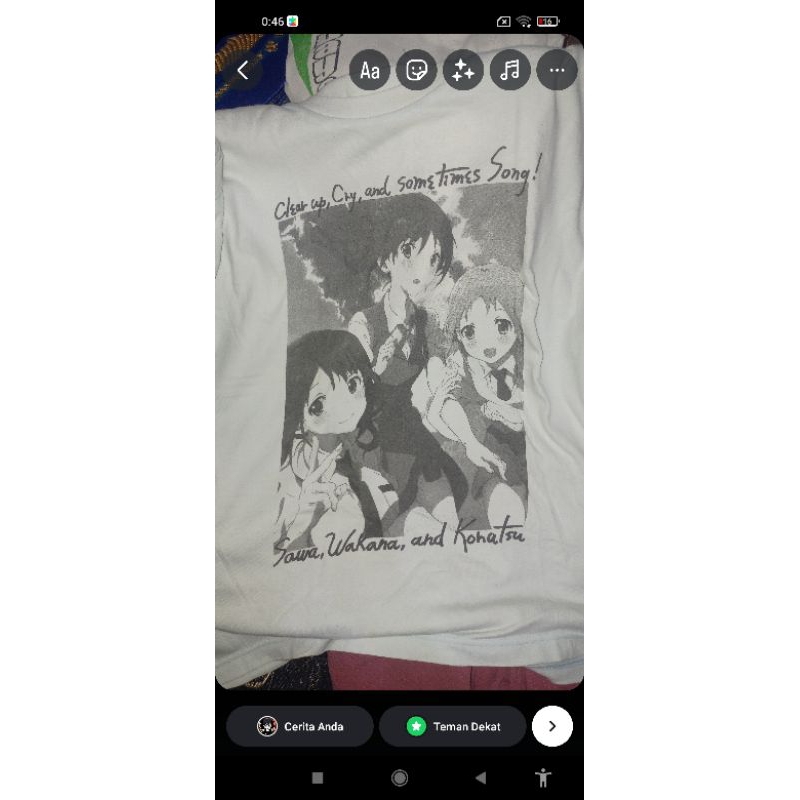 kaos Anime tari tari official tag cospa