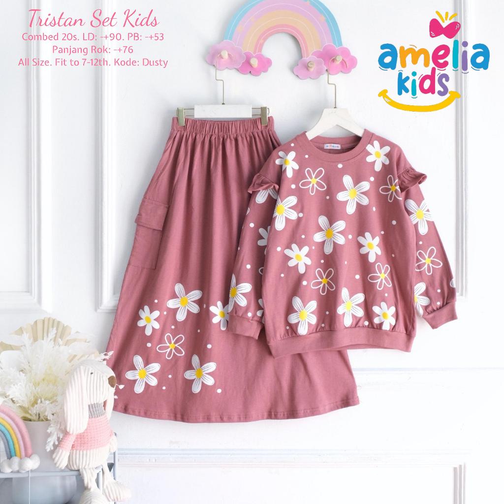 [TERMURAH AMELIA KIDS] VELA / OKECA / HIJAB /  SETELAN ROK SKIRT ONE SET ROK REMAJA DRESS KIDS PAKAI