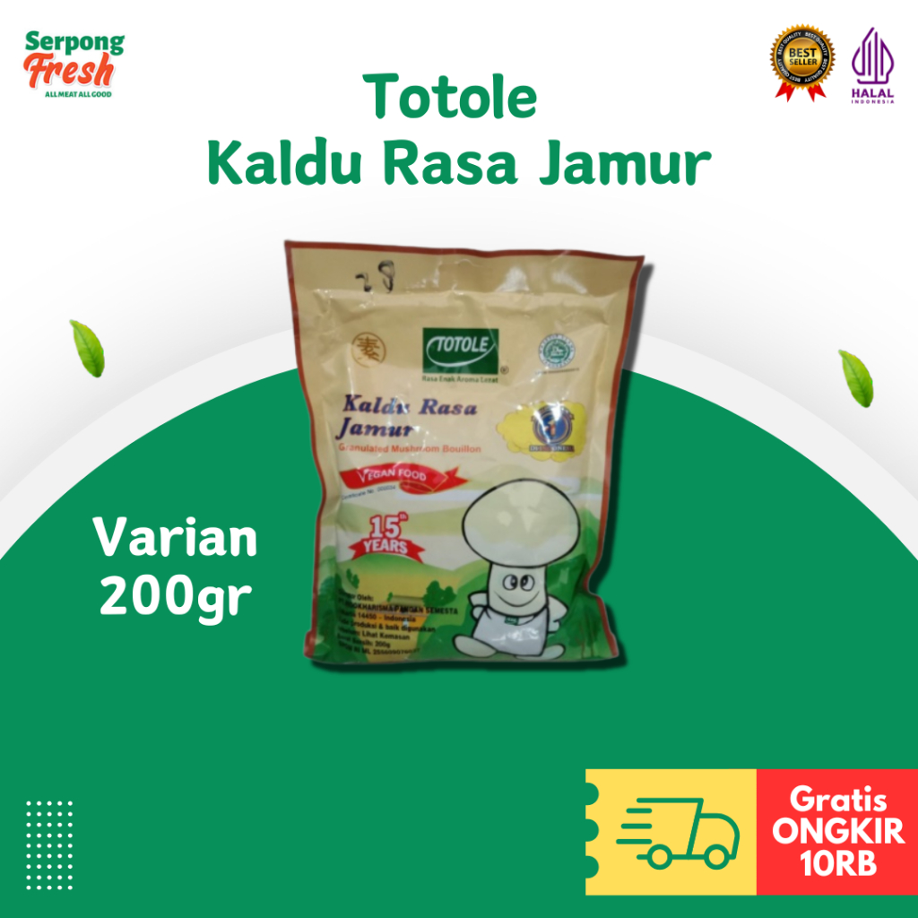 

Totole Kaldu Rasa Jamur Penyedap Rasa Mushroom 200 gr