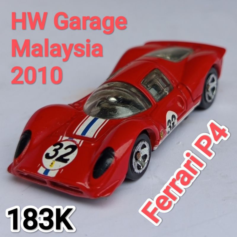 Hot Wheels HW Garage Ferrari P4 warna Merah Loose