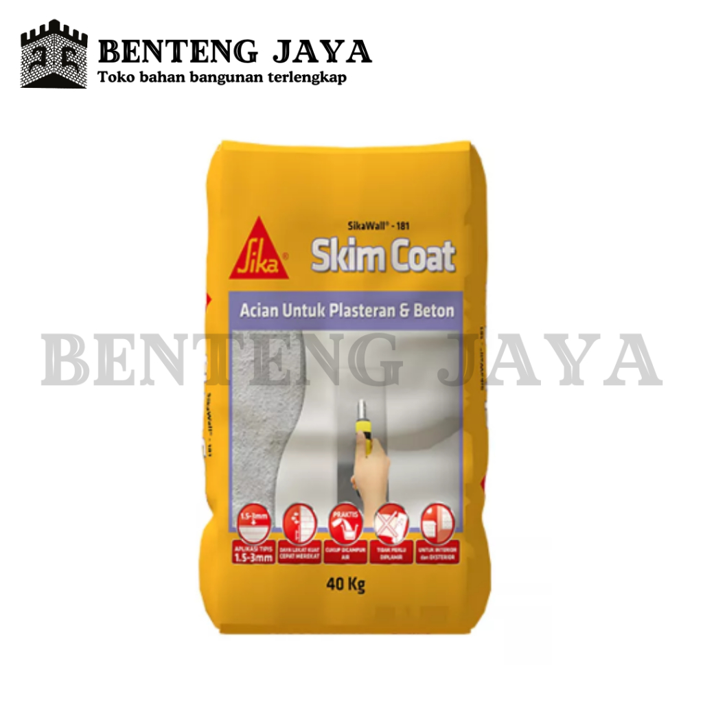 SIKA WALL 181 SKIM COAT 20KG / PLESTERAN TEMBOK