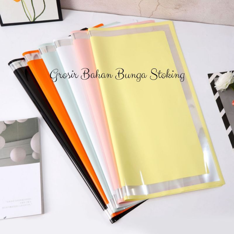 

FREE PACKING Flower Wrapping Paper Wateeproof Kertas Buket Bunga List Warna New Cellophane Plastik
