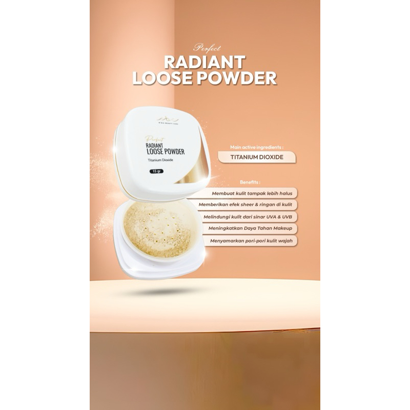 nbc bedak tabur radiant loose powder ndia beauty care