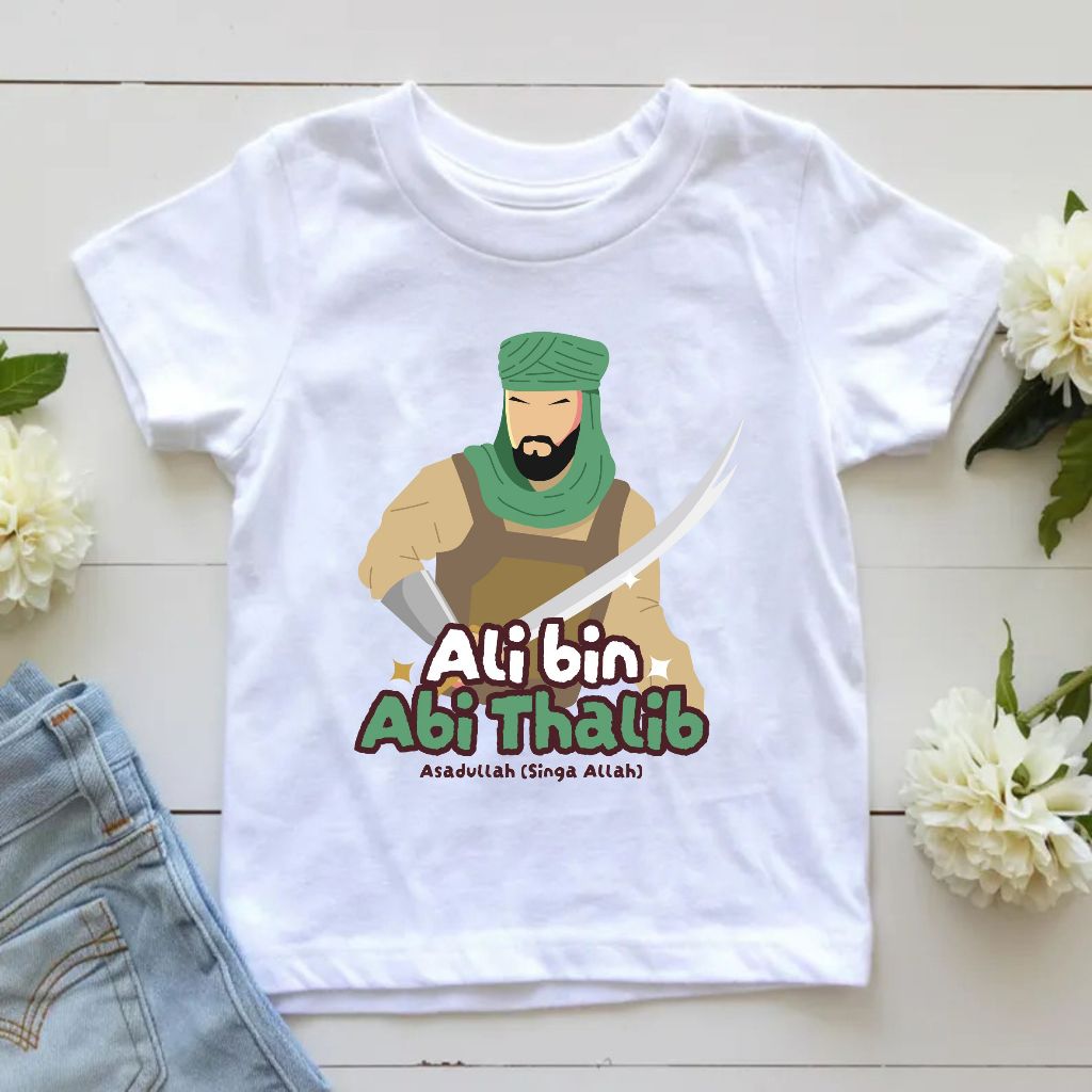 Raza.Kids - kaos Muslim Anak - Kaos Ali Bin Abu Thalib Asadullah (Singa Allah)