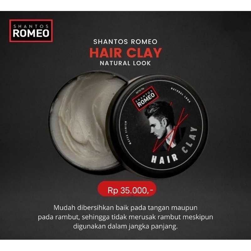 Shantos Romeo Pomed Hair Clay | Pomed Rambut