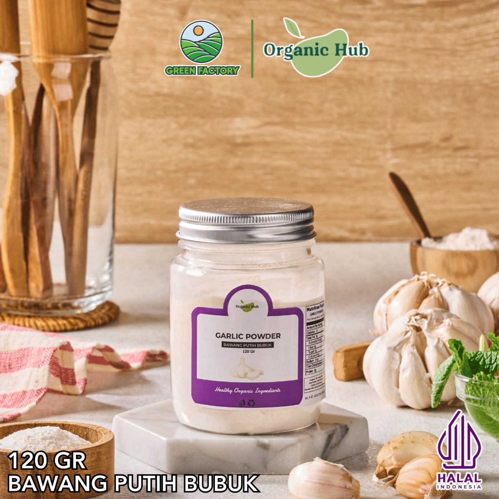 

Organic Hub Garlic Powder 100% Original Organik Premium Quality Bumbu Masak Dapur 120 gr