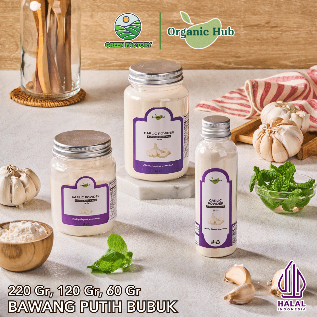 

Organic Hub Bawang Putih Bubuk Onion Powder Premium Quality Bumbu Dapur Organik