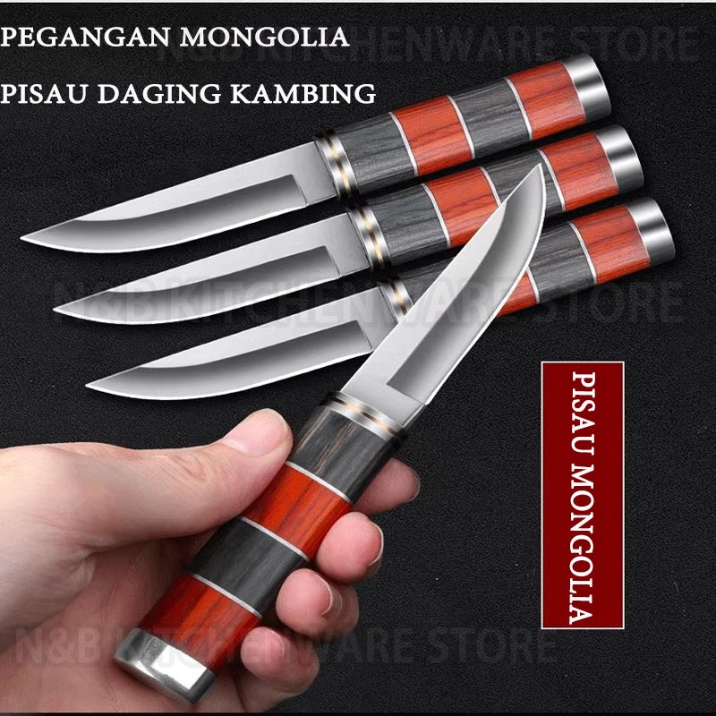 Pisau Buah Mongolia Super Tajam Pisau Sayur Kecil Pisau Daging Alat Dapur