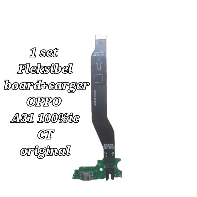 fleksibel 1set board carger oppo a31 100% +ic original ct componen ic fleksibel PCB conektor papan c