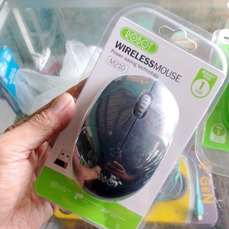 Mouse laptop tanpa kabel m210 + batre
