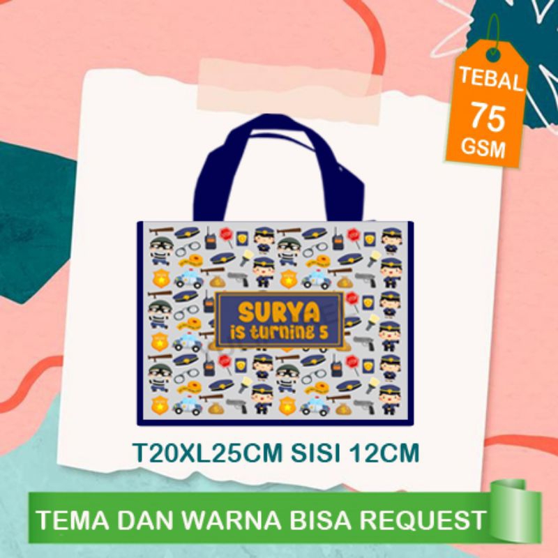 

tas bingkisan ultah police custom