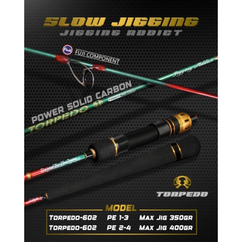 Joran Jigging Katana Torpedo 602 Spinning Joran Jigging Carbon Solid