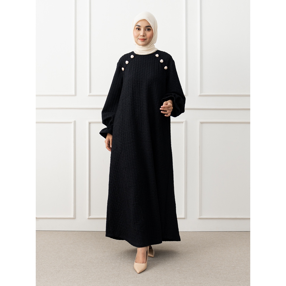 Ivory White - Dress Maxi Bahan Knit Mina Knit Dress