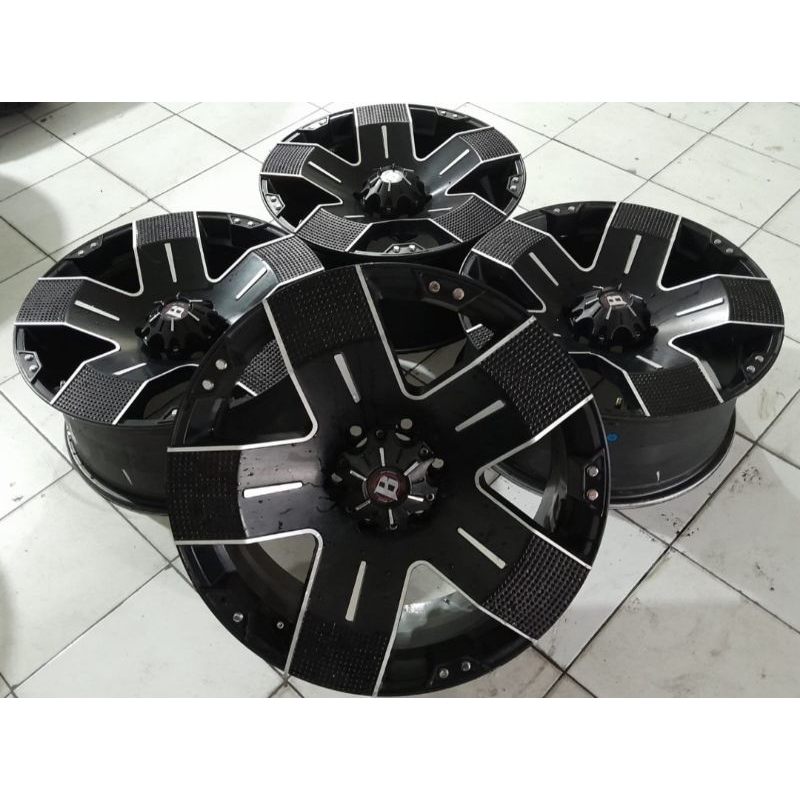 Velg pelek variasi mobil Second murah HSR  Balistik Ring 20 untuk mobil pajero fortuner Ranger Hilux