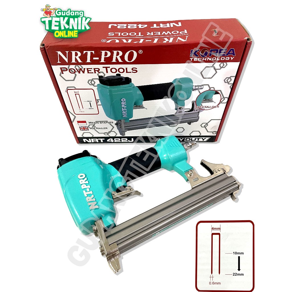 

DANIPERSIK123 - NRT PRO 422J AIR NAILER MESIN STAPLES ANGIN U SEMPIT 4MM