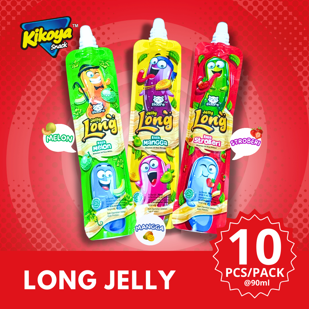 

MINUMAN JELLY LONG ISI 10PCS Anggur Melon Mangga Jeli Puding Food Pudding Fruity Rendah gula Alami Almond