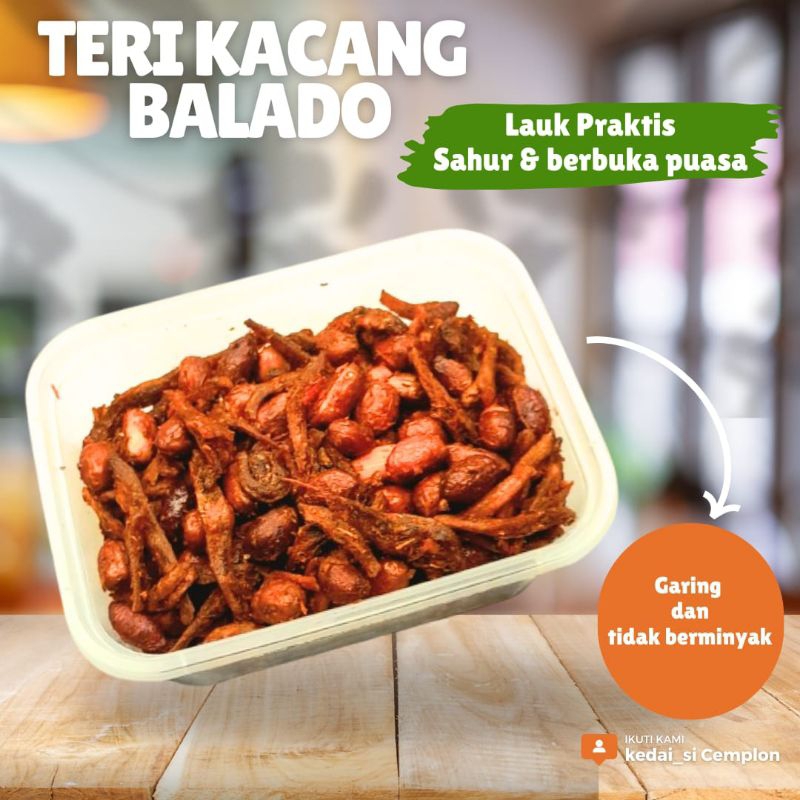 

si Cemplon Teri Kacang Balado Garing 100g