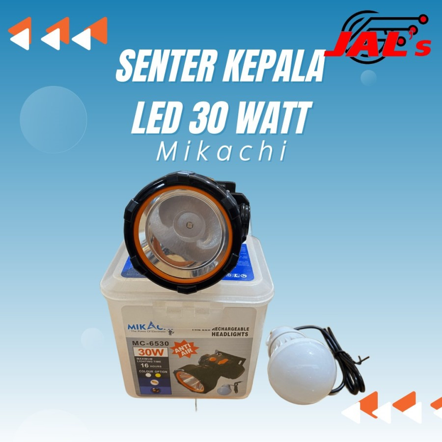 Senter Kepala LED 30 Watt Headlamp Outdoor Headlights Original Mikachi