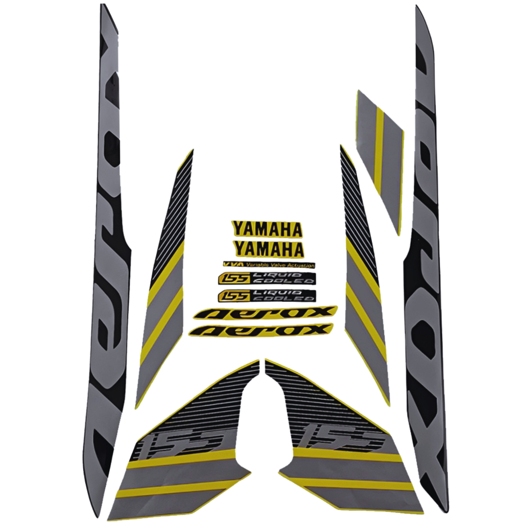 Striping Standart Yamaha Aerox 155 2017 Kuning Silver Motor List Body Standart Aerox 2017