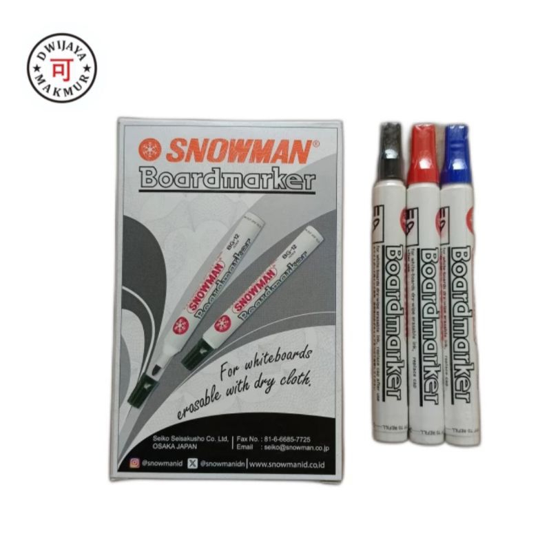 

Snowman Spidol White Board (Spidol Papan Tulis) Ecer / Satuan