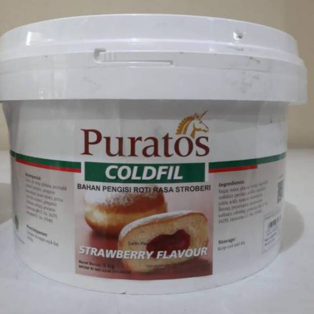 

Puratos Coldfil Strawberry 250gr Selai Filling Spread Dressing isian roti kue Stroberi jam
