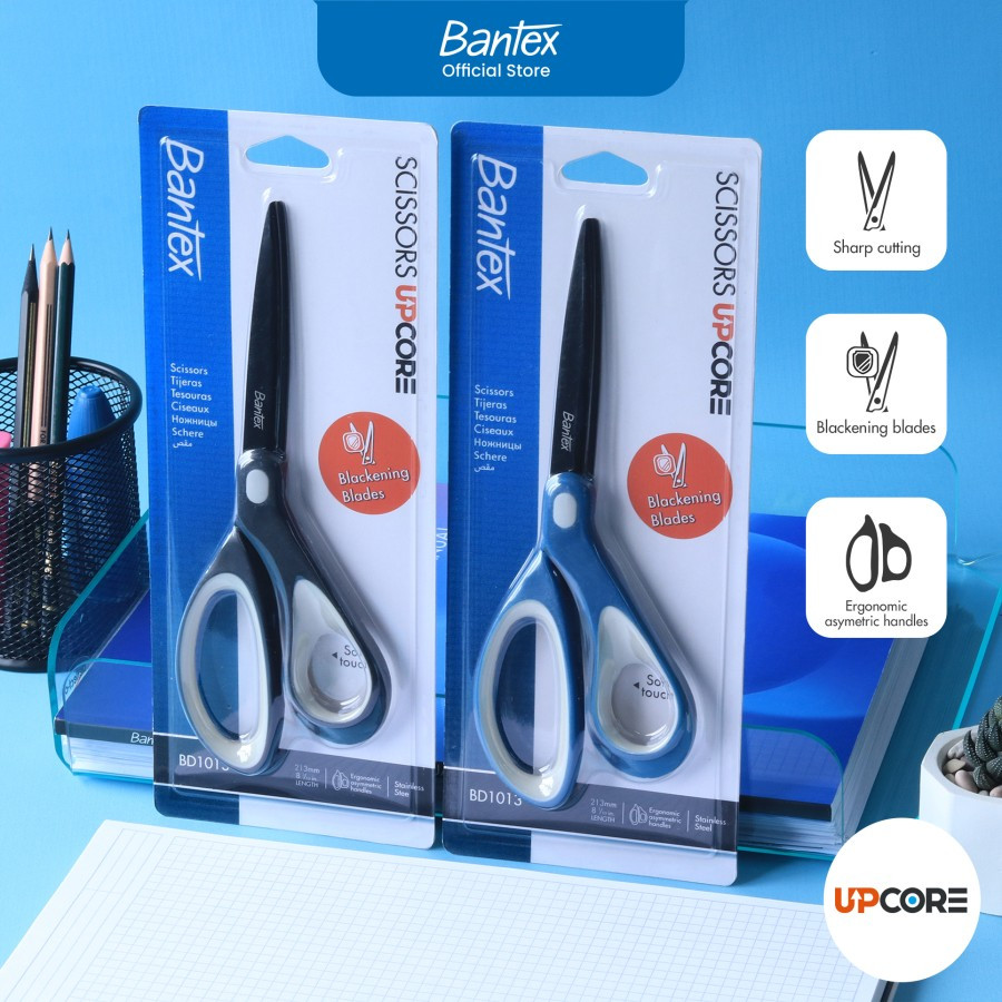 

Bantex Gunting / Office Scissor Pegangan Lembut Ergonomis Pisau Tajam Stainless Steel 213 mm # BD1013